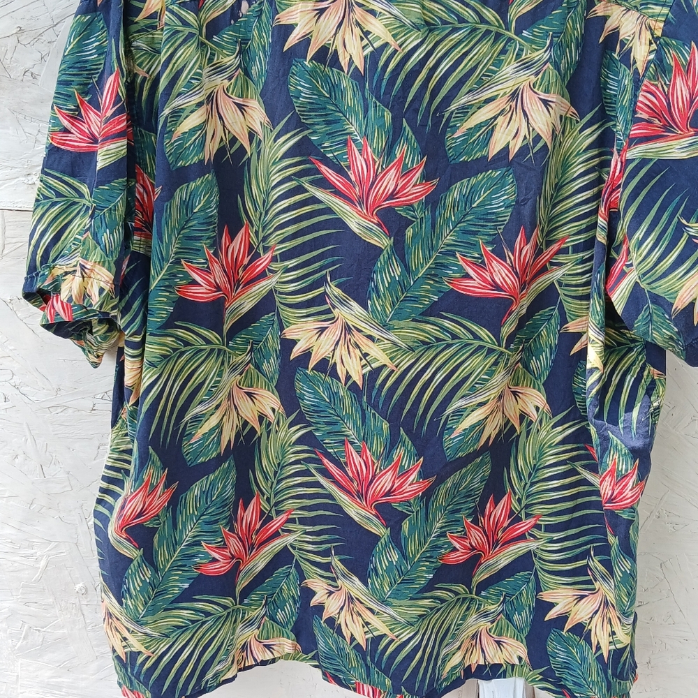 28 PALMS HAWAIIAN 2XL SHIRT Casual dress button-up bird of paradise Multicolor - Picture 2 of 8